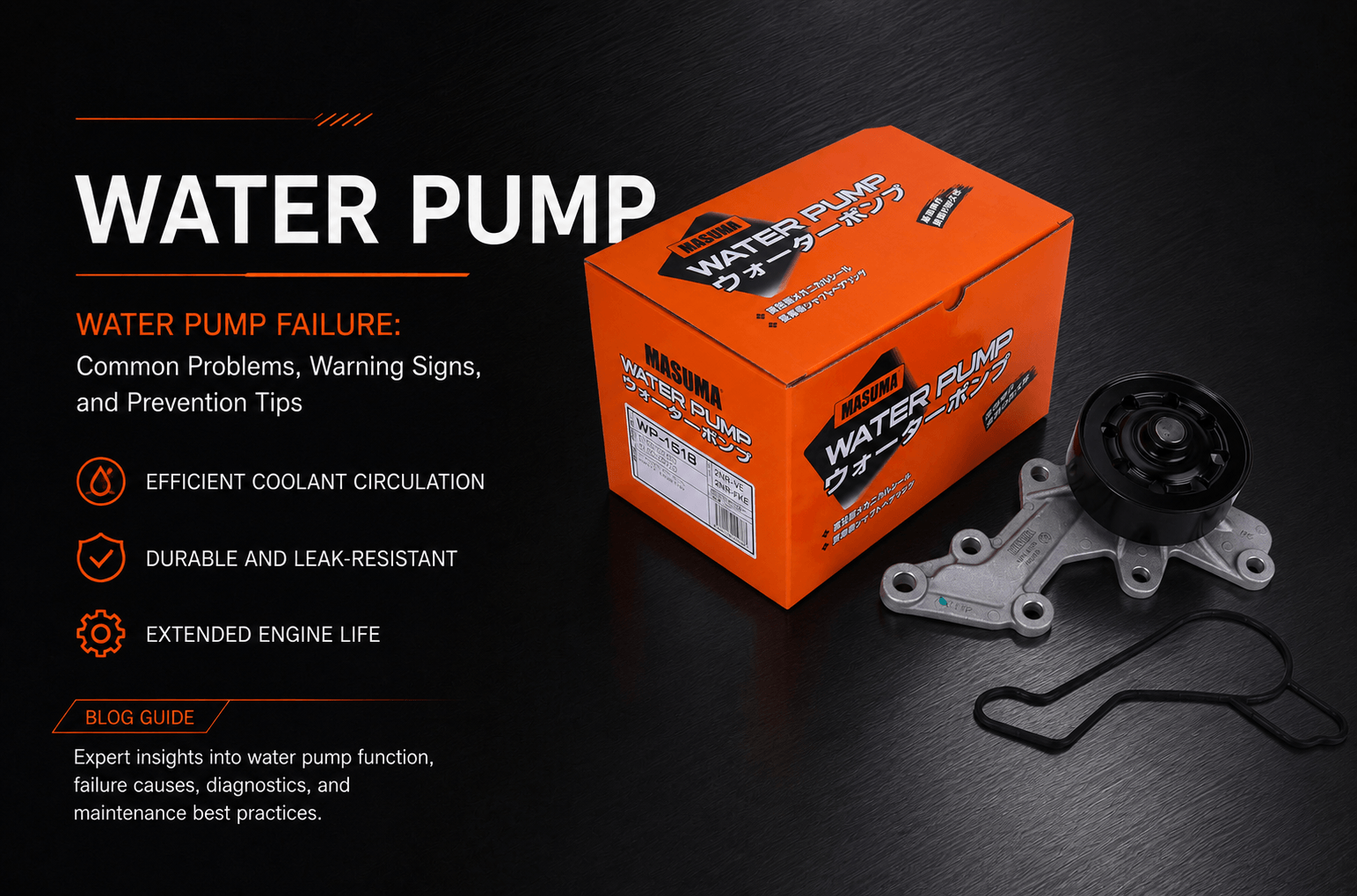 MASUMA WATER pump failure